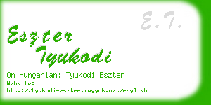 eszter tyukodi business card